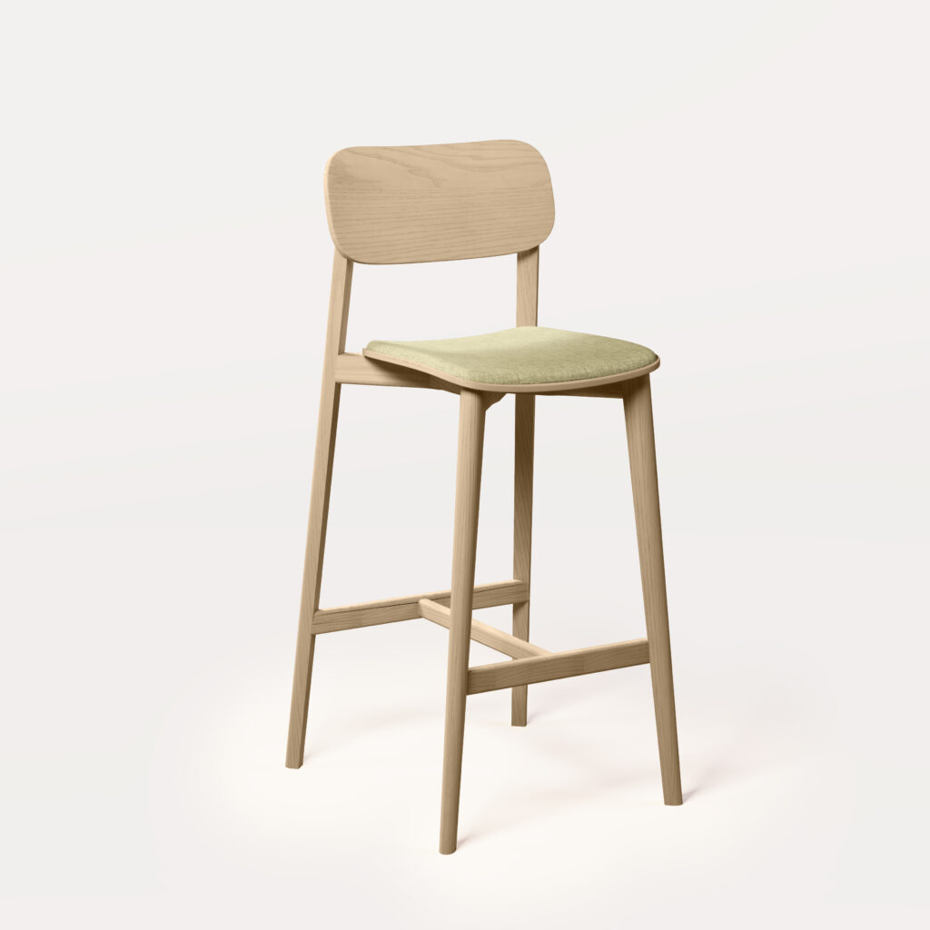 Kaeo stool with back by Advanta